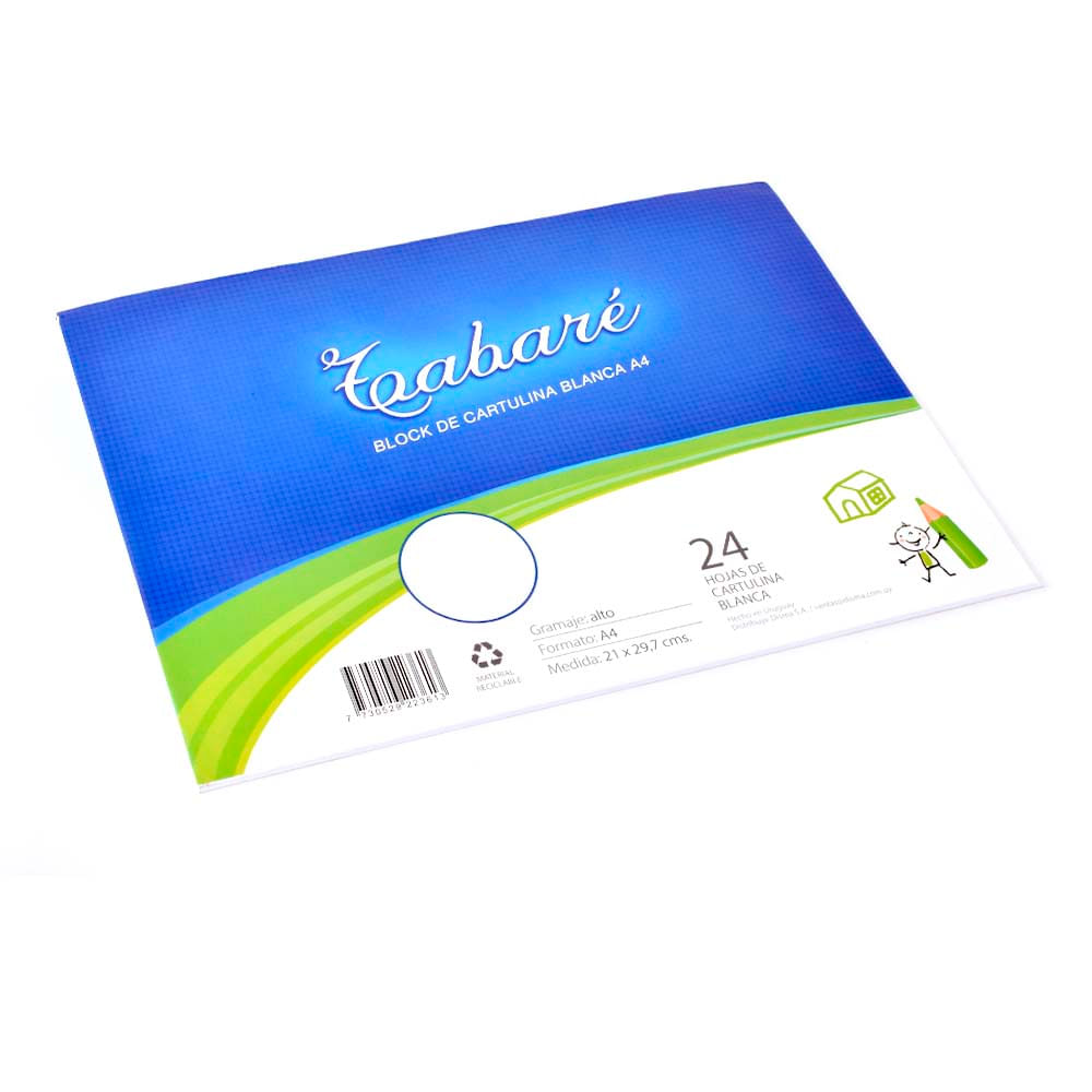 Block Hojas Blancas Tabare A4 24H