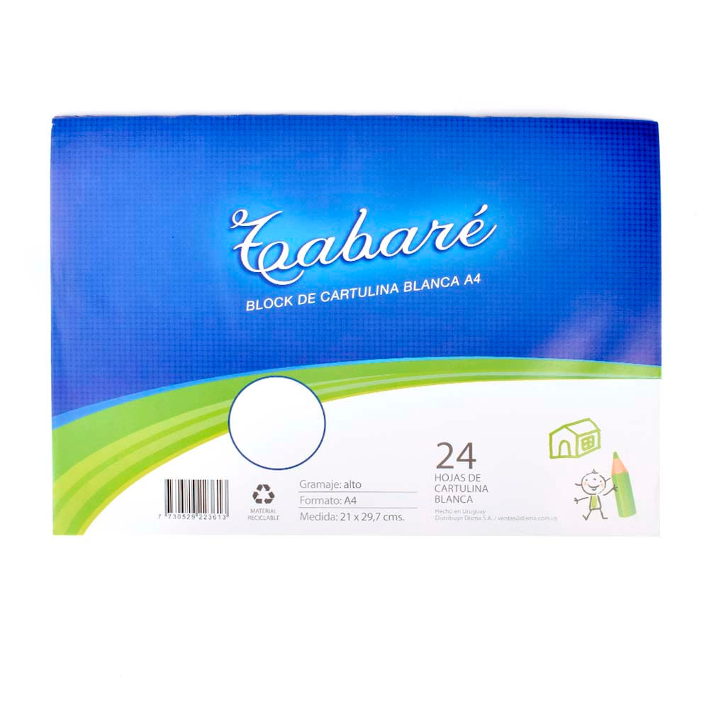 Block Hojas Blancas Tabare A4 24H