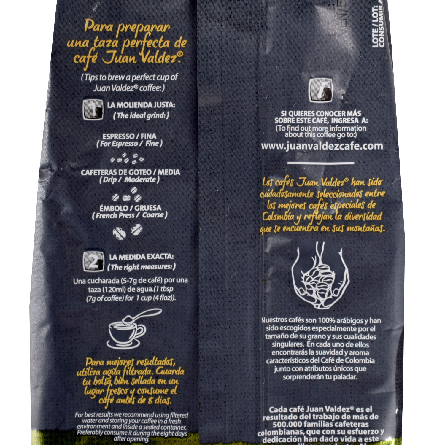 Café Juan Valdez Molido Volcan Espresso 250 G 