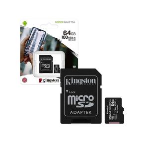 Memoria Micro Sd 64gb Kingston Canvas Select Plus 100 Mb/s