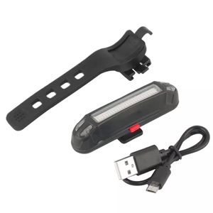 Luz Bicicleta Led Recargable Usb Trasera A Prueba De Agua
