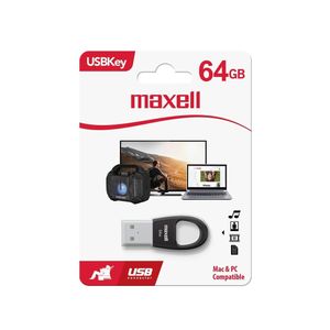 Pendrive Maxell 64gb Usb Key Negro