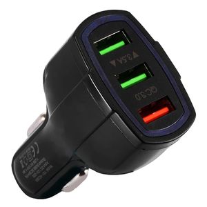 Cargador Para Auto Carga Rápida 3.5amp 3 puertos Usb