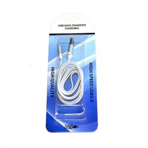 Cable Usb Plano Para Iphone Blanco Carga