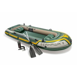 INTEX BOTE GOMÓN INFLABLE SEAHAWK 4 SET 4 PERSONAS