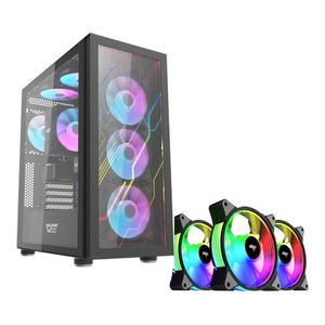 Gabinete Gamer Darkflash Dk210 + 3 Fanes Rgb De Regalo