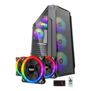 Gabinete Gamer Darkflash Aquarius Mesh + 6 Fanes Rgb