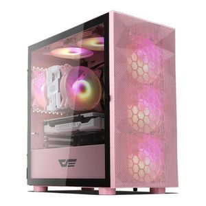 Gabinete Gamer Darkflash Dlm21 Mesh Rosa Pink