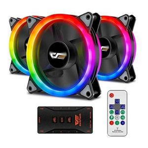 Kit Fan Rgb Darkflash Dr21 Pro Rgb + Controlador + Control
