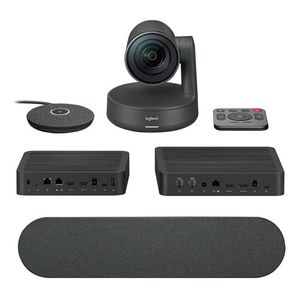 Webcam Logitech Rally + Microfono Y Parlante Kit Vc Backup