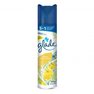 Desodorante De Ambiente Glade Aerosol De 360 Cc. Limon Refrescante 5 En 1