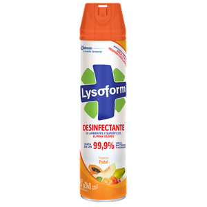 Desinfectante De Ambiente Lysoform Frutal En Aerosol De 360 Cc