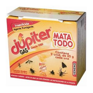 Gas Fumigante Jupiter Mata Todo 2 Unidades De 35 Gr C/u