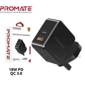 CARGADOR PARED 18W USB-C PROMATE POWERCUBE PD/USB QC3.0