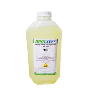 Solucion RPM Clean Hipoclorito 40% Cloro Bidon 10 Lt