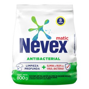 Nevex Matic Antibacterial En Polvo 800 G