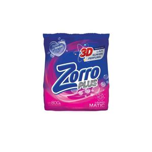 Jabon En Polvo Matic Zorro Plus 3d De 800 Gr. Clasico