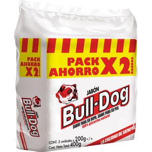 Pack 2 Jabones Bull Dog De 200 Gr Cada Uno