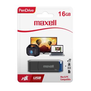 Pendrive USB 16Gb Maxell Usb3.0 Black+blue