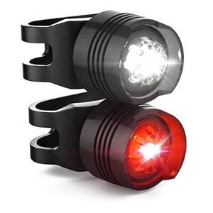 Juego Luces Led Traseras Para Bicicleta Aluminio Impermeable