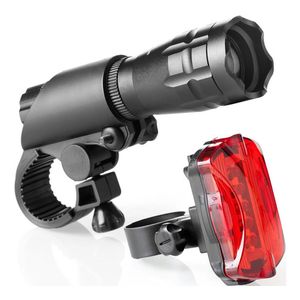 Faro Delantero Flash + Luz Trasera Led Para Bicicleta Crazy