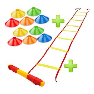 Set Escalera Entrenamiento + 10 Platos Fitnes Crazy Fit