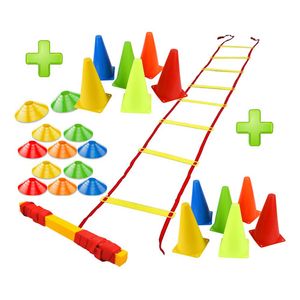 Set Escalera Entrenamiento + 12 Conos + 12 Platos Crazy Fit