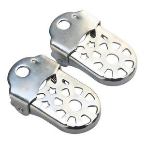 Pedal Posapies Cromado Seguridad Para Sillas Bicicleta Par