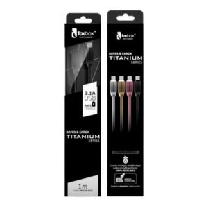 Cable Tipo-c Foxbox Titanium Negro 1m - Market