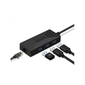 Adaptador Usb Red Rocketek Usb 3.0 Gigabit + Hub 3 Puertos