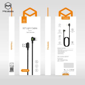 Cable Mcdodo 90° LED Tipo-C 1.2m