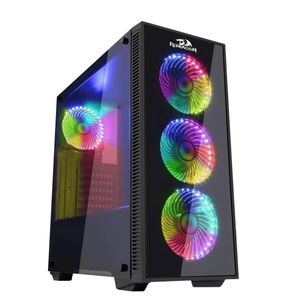 Gabinete Gamer Redragon Gc601 Pro 4 Fanes Rgb Psu Cover