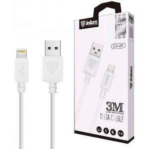 Cable Inkax Ck-49 Para iPhone 2.1a Usb Lightning 3 Metros