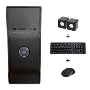 Gabinete Atx Con Fuente De 500w Negro Para Pc C/ Perifericos