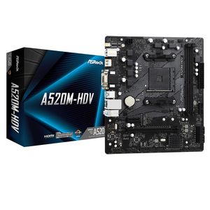 Motherboard Asrock A520m-hdv Amd Am4 Ryzen Series Ddr4 Nueva