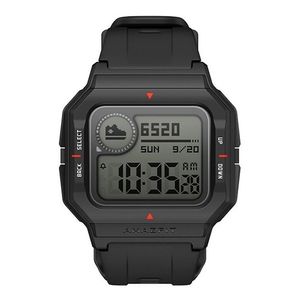 Smartwatch Amazfit Sport Neo 1.2  Caja De  Plástico  Black, Malla  Black De  Pur A2001