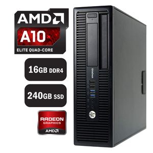 Pc Computadora Gamer Hp Amd Quad Core 16gb 240gb Ssd Radeon