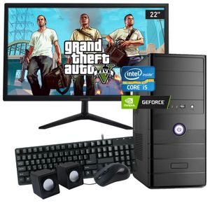 Pc Gamer Nuevo Core I5 8gb 480ssd 4gb Video + Monitor Led 22