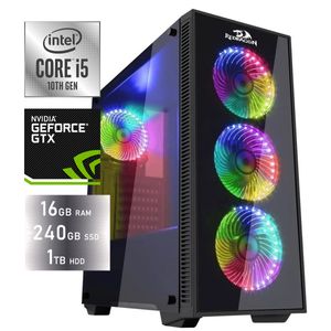 Pc Gamer Core I5 10gen 16gb 240ssd+1tb Geforce Gtx1050ti 4gb