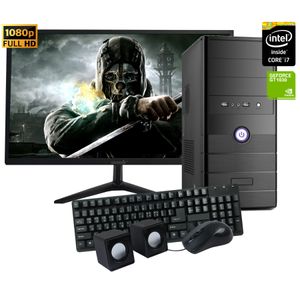 Pc Gamer Core i7 12gb 240ssd Gt1030 4gb Monitor 27'' Full Hd