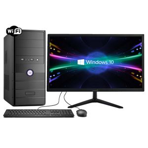 Pc Nueva Dual Core 8gb 120ssd+320gb Win10 Wifi + Monitor Led