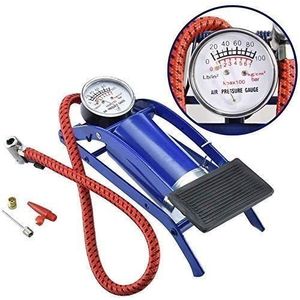 Inflador De Pie Metalico Ideal Autos Motos Piston Y Tanque