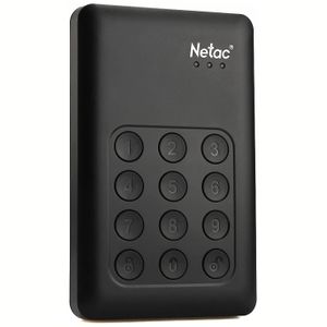 Disco Portable Externo 2Tb Netac K390 Encriptado, Contraseña
