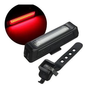 Luz Bicicleta Led Recargable Usb Trasera A Prueba De Agua