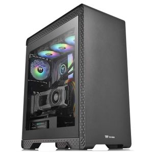 Gabinete Gamer Thermaltake S500 TG Vidrio Templado, Negro