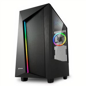 Gabinete Gamer Argb Sharkoon Rev100 Negro, Vidrio Templado