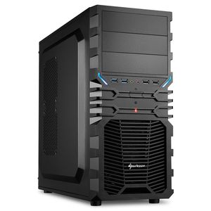 Gabinete Gamer Sharkoon ATX VG4-V Negro + 2 Ventilador 120mm