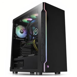 Gabinete RGB Thermaltake H200 TG - Vidrio Templado, Negro