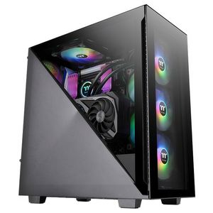Gabinete Tt Divider 300 TG ARGB 4 Vent. Vidrio Temp. Negro