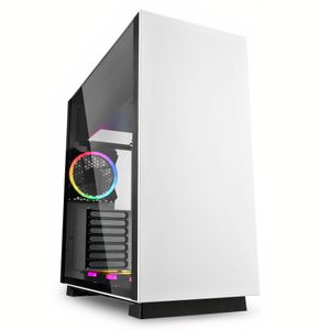 Gabinete ARGB Sharkoon Pure Steel, Liso, Vidrio Temp. Blanco